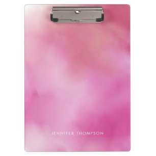Girly rosa Aquarell Ombre Klemmbrett