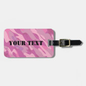 Girly rosa Armeetarnungs-Reise-Gepäckanhänger Gepäckanhänger (Vorderseite horizontal)