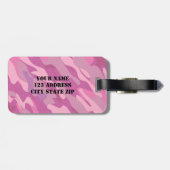 Girly rosa Armeetarnungs-Reise-Gepäckanhänger Gepäckanhänger (Rückseite horizontal)