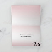 Girly rosa Baseballspiel-Ball trägt Karte (Innenseite)