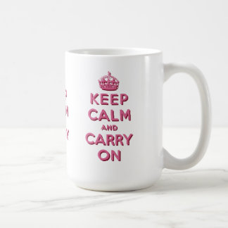 Girly Rosa behalten Ruhe und machen weiter Kaffeetasse