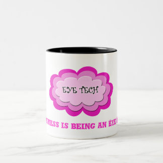 Girly rosa Blumen-Augetech-Tasse Zweifarbige Tasse