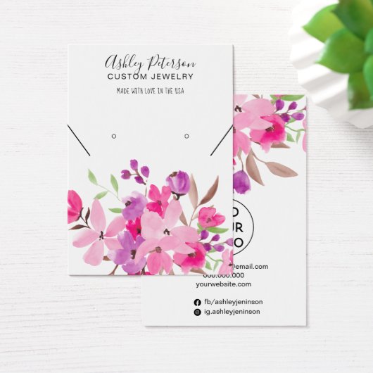 Girly rosa Blumenschmuck Ohrring (Schreibtisch)