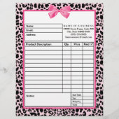 Girly rosa briefbogen (Vorderseite)