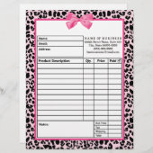 Girly rosa briefbogen (Vorne/Hinten)