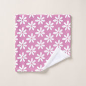 Girly rosa daisy modern badhandtuch set (Waschlappen)