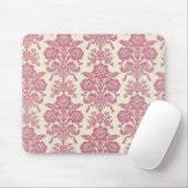 Girly rosa Damast Mousepad (Mit Mouse)