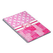 Girly rosa Einklebebuch-Art Notizblock (Rechte Seite)