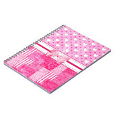 Girly rosa Einklebebuch-Art Notizblock (Linke Seite)