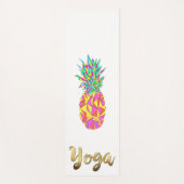 Girly rosa geometrisches Dreieck-Ananas-Goldyoga Yogamatte (Vorderseite)
