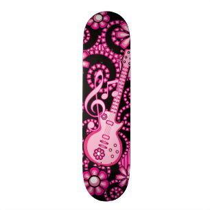 Girly rosa Gitarre Skateboard