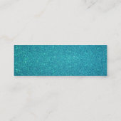 Girly rosa Glitterflamingo-Türkis-Glitter Mini Visitenkarte (Rückseite)