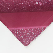Girly Rosa Glitzer Luxus Fleecedecke (Ecke)