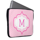 Girly rosa kundenspezifisches laptopschutzhülle (Vorne Rechts)