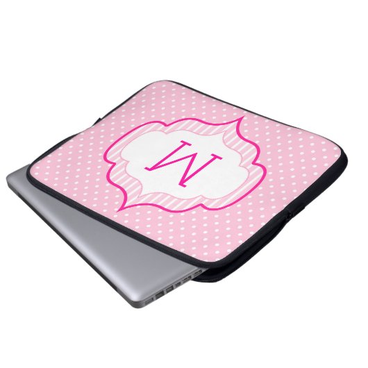 Girly rosa kundenspezifisches laptopschutzhülle (Vorne Knopf)