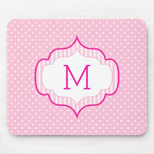 Girly rosa kundenspezifisches mousepad (Vorne)