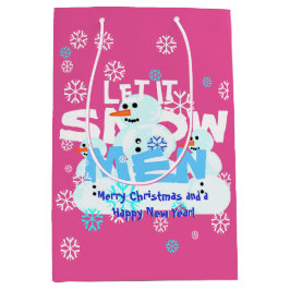 Girly Rosa ließ es schneien Mittlere Geschenktüte