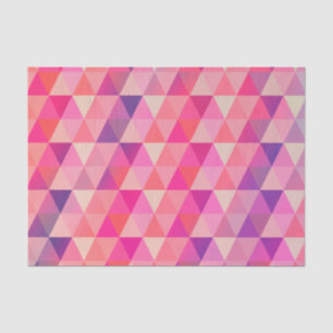 Girly rosa lila geometrisches Muster Seidenpapier