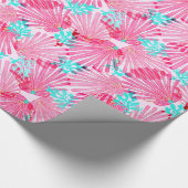 Girly rosa Muschel-Muster Geschenkpapier (Ecke)