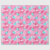 Girly rosa Muschel-Muster Geschenkpapier (Flach)
