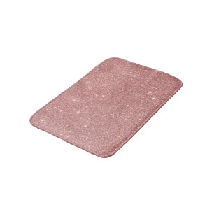 Girly rosa Rosen-Goldchic-Imitat-Glitzer-Muster Badematte