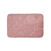 Girly rosa Rosen-Goldchic-Imitat-Glitzer-Muster Badematte (Vorderseite)