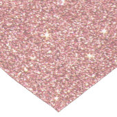 Girly rosa Rosen-Goldchic-Imitat-Glitzer-Muster Kurzer Tischläufer (Ecke)