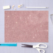 Girly rosa Rosen-Goldchic-Imitat-Glitzer-Muster Seidenpapier (Handwerk)