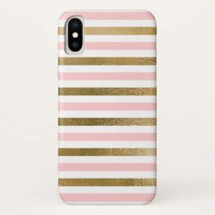 Girly rosa Rosen-Goldfolie und weißes Case-Mate iPhone Hülle