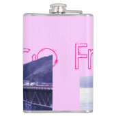 Girly rosa San Francisco Golden gate bridge Flachmann (Rückseite)