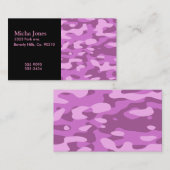 Girly rosa Tarnung Visitenkarte (Vorne/Hinten)