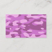 Girly rosa Tarnung Visitenkarte (Rückseite)