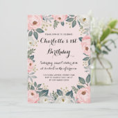 Girly Rosa u. Einladung (Stehend Vorderseite)