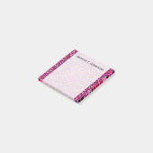 Girly rosa u. lila Wirbles Muster + Individueller Post-it Klebezettel (angewinkelt)