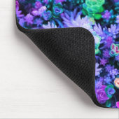 Girly rosa und lila BlumenSucculents Mousepad (Ecke)