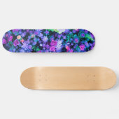 Girly rosa und lila BlumenSucculents Skateboard (Horizontal)