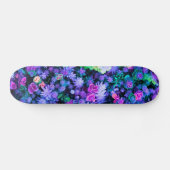 Girly rosa und lila BlumenSucculents Skateboard (Horizontal)