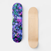 Girly rosa und lila BlumenSucculents Skateboard (Vorderseite)