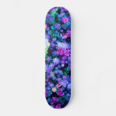 Girly rosa und lila BlumenSucculents Skateboard (Vorderseite)