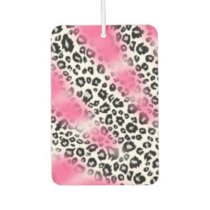 Girly Rosa-und Schnee-Leopard-Masche Autolufterfrischer