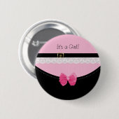 Girly rosa und schwarze button (Vorne & Hinten)