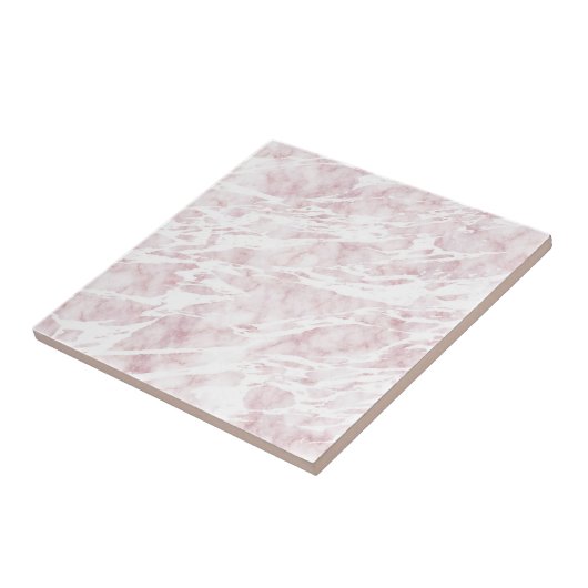 Girly rosa und weißer moderner Marmor Fliese (Seite)