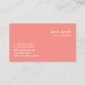 Girly rosa Zickzack Visitenkarte (Rückseite)