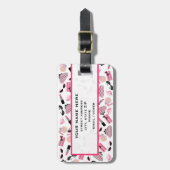 Girly rosa Zusatz-Gepäckanhänger Gepäckanhänger (Vorderseite vertikal)