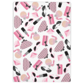 Girly rosa Zusatz-Muster-Klemmbrett Klemmbrett (Rückseite)