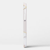 Girly Rose Gold Blush Geometric Mit Monogramm Case-Mate iPhone Hülle (Rückseite / Links)