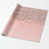 Girly Rose Gold Confetti Pink Gradient Ombre Geschenkpapier (Ungerollt)