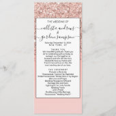 Girly Rose Gold Confetti Pink Gradient Ombre Programm (Vorderseite)