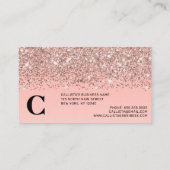 Girly Rose Gold Confetti Pink Gradient Ombre Rabattkarte (Rückseite)