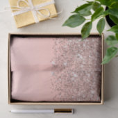 Girly Rose Gold Confetti Pink Gradient Ombre Seidenpapier (Geschenk)